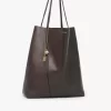 Borsa tote Chloé Spin grande in pelle martellata Borsa tote Chloé Spin grande in pelle martellata