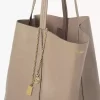 Borsa tote Chloé Spin grande in pelle martellata Borsa tote Chloé Spin grande in pelle martellata
