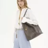 Borsa tote Chloé Spin grande in pelle martellata Borsa tote Chloé Spin grande in pelle martellata
