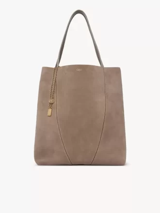 Borsa tote Chloé Spin grande in pelle scamosciata