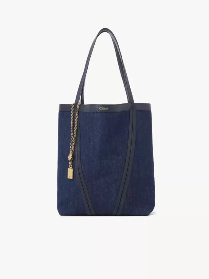 Borsa tote Chloé Spin in denim Borsa tote Chloé Spin in denim
