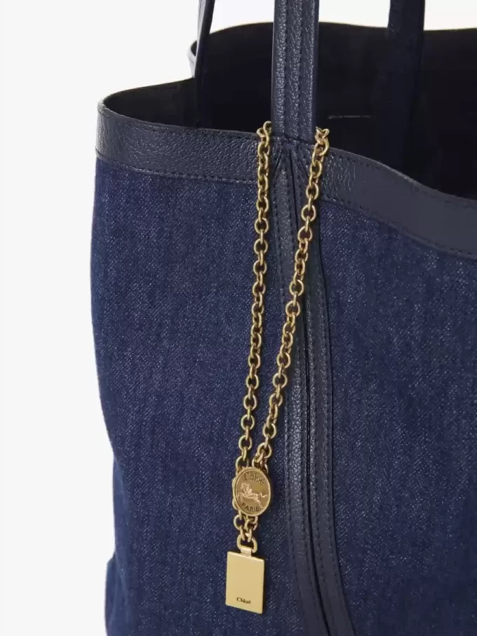 Borsa tote Chloé Spin in denim Borsa tote Chloé Spin in denim