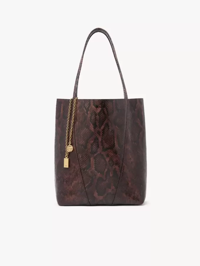 Borsa tote Chloé Spin in pelle effetto pitone Borsa tote Chloé Spin in pelle effetto pitone