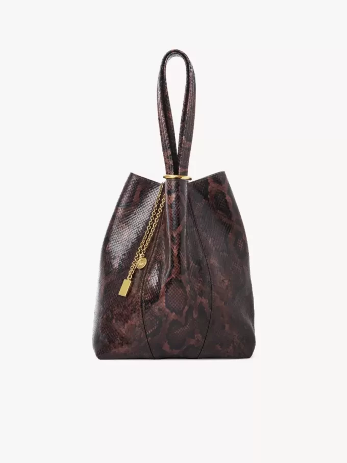 Borsa tote Chloé Spin in pelle effetto pitone Borsa tote Chloé Spin in pelle effetto pitone