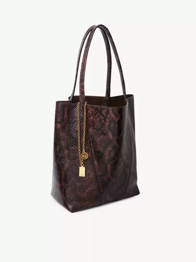 Borsa tote Chloé Spin in pelle effetto pitone Borsa tote Chloé Spin in pelle effetto pitone