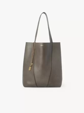 Borsa tote Chloé Spin in pelle martellata