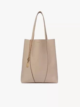 Borsa tote Chloé Spin in pelle martellata Borsa tote Chloé Spin in pelle martellata