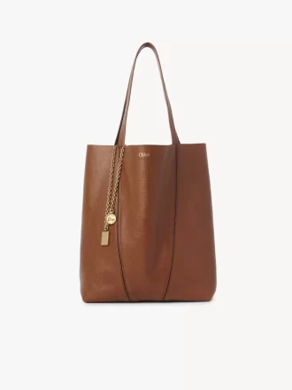 Borsa tote Chloé Spin in pelle martellata