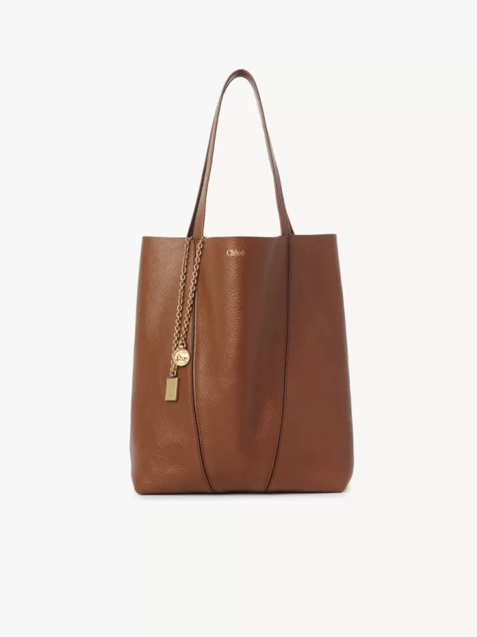 Borsa tote Chloé Spin in pelle martellata Borsa tote Chloé Spin in pelle martellata