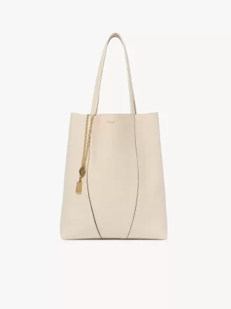 Borsa tote Chloé Spin in pelle martellata