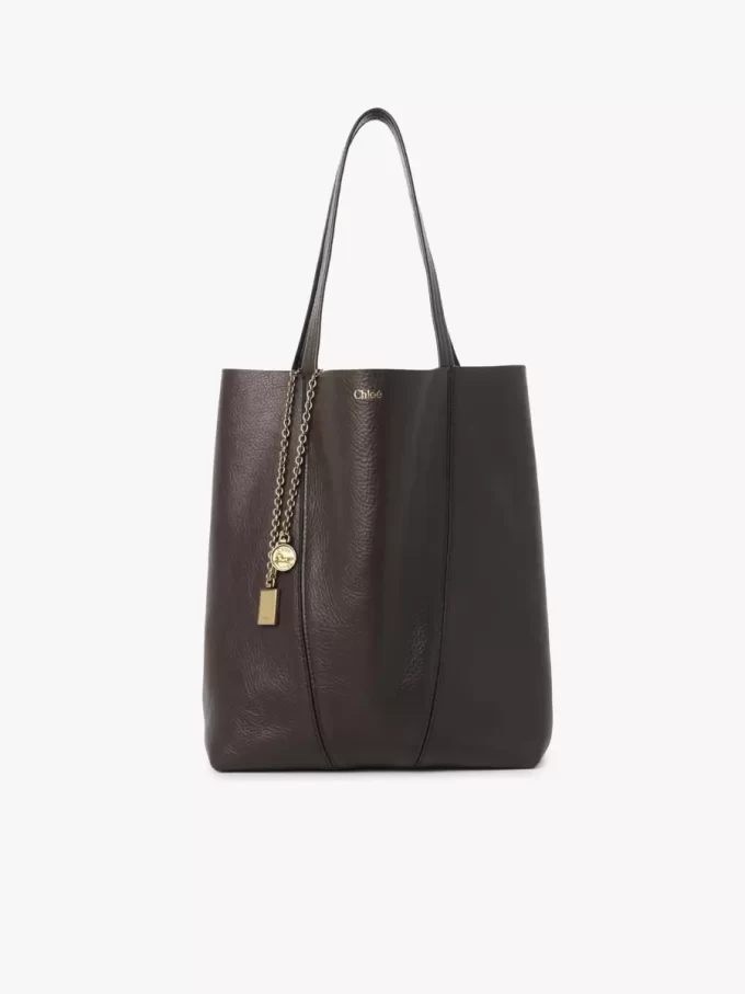 Borsa tote Chloé Spin in pelle martellata Borsa tote Chloé Spin in pelle martellata