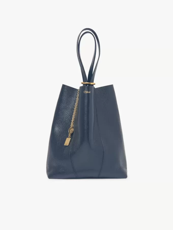 Borsa tote Chloé Spin in pelle martellata Borsa tote Chloé Spin in pelle martellata