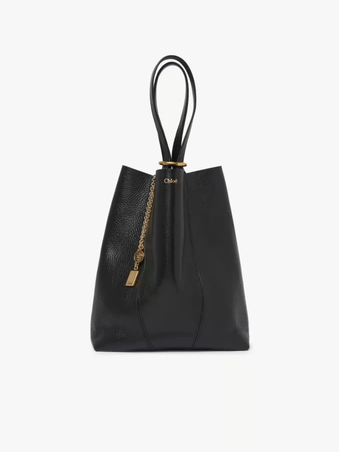 Borsa tote Chloé Spin in pelle martellata Borsa tote Chloé Spin in pelle martellata