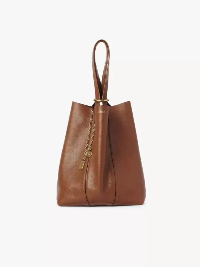 Borsa tote Chloé Spin in pelle martellata Borsa tote Chloé Spin in pelle martellata