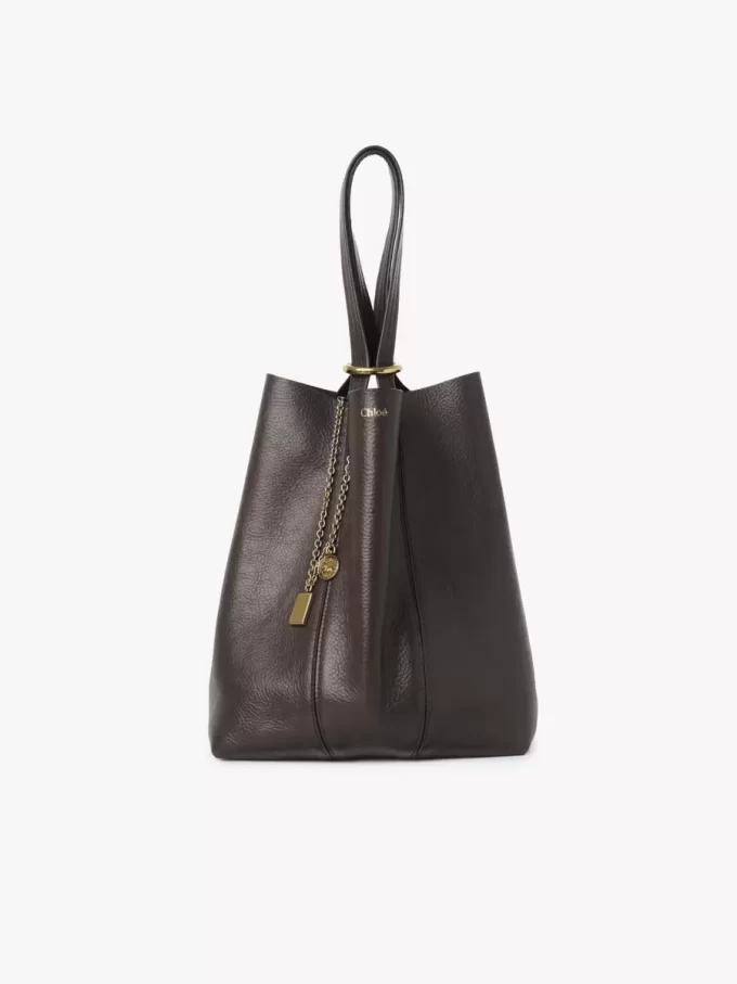 Borsa tote Chloé Spin in pelle martellata Borsa tote Chloé Spin in pelle martellata
