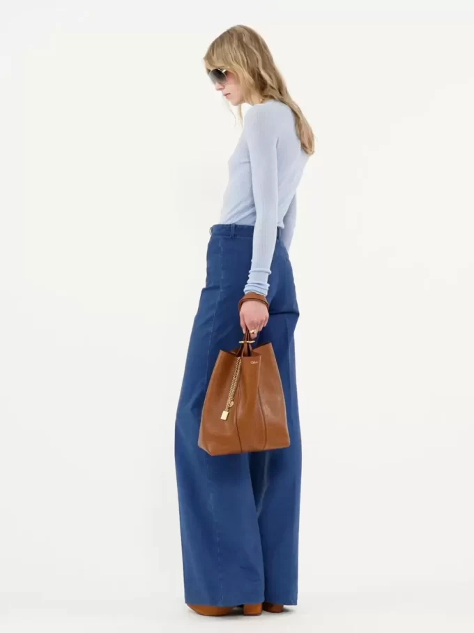 Borsa tote Chloé Spin in pelle martellata Borsa tote Chloé Spin in pelle martellata