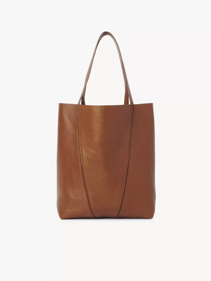 Borsa tote Chloé Spin in pelle martellata Borsa tote Chloé Spin in pelle martellata