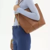 Borsa tote Chloé Spin in pelle martellata Borsa tote Chloé Spin in pelle martellata