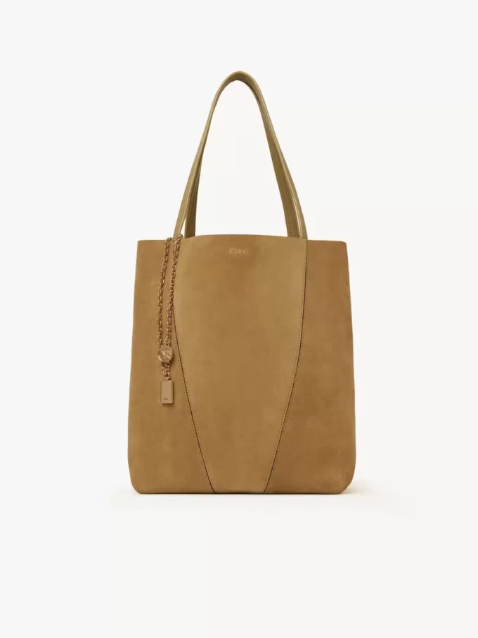 Borsa tote Chloé Spin in pelle scamosciata Borsa tote Chloé Spin in pelle scamosciata