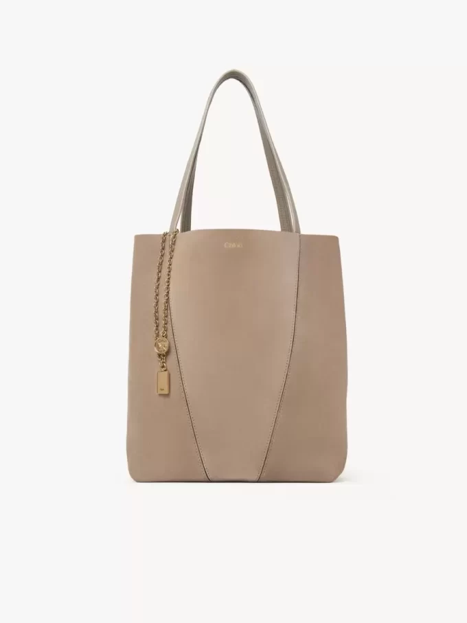 Borsa tote Chloé Spin in pelle scamosciata Borsa tote Chloé Spin in pelle scamosciata