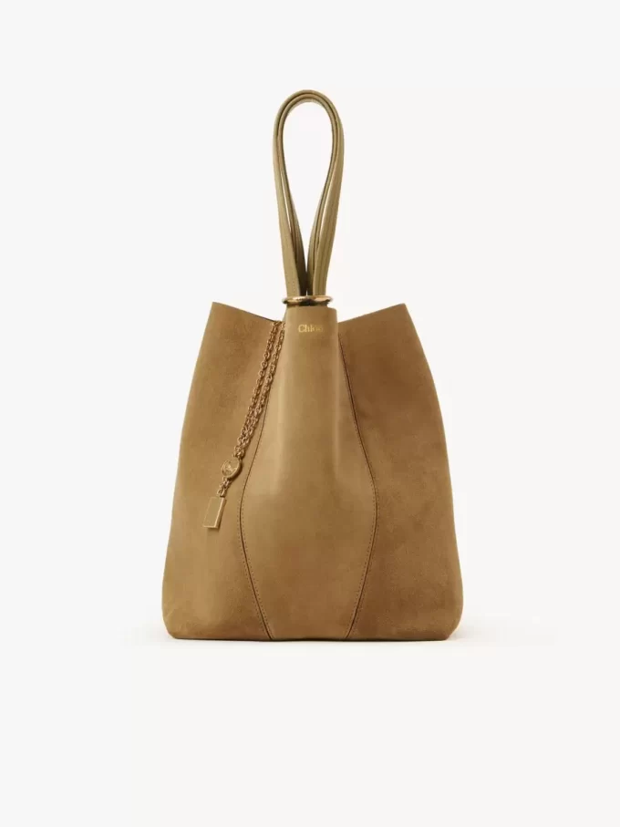Borsa tote Chloé Spin in pelle scamosciata Borsa tote Chloé Spin in pelle scamosciata