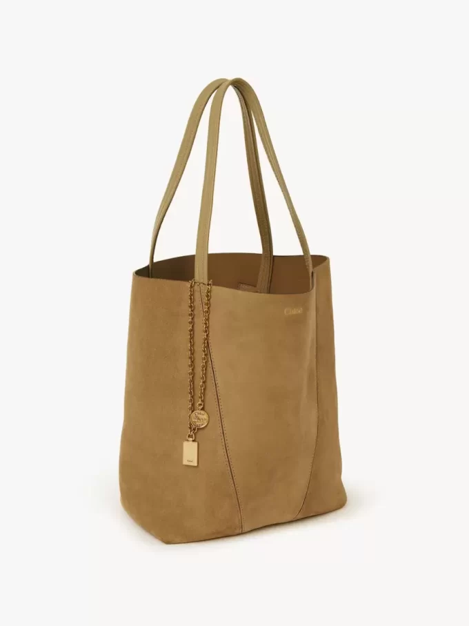 Borsa tote Chloé Spin in pelle scamosciata Borsa tote Chloé Spin in pelle scamosciata
