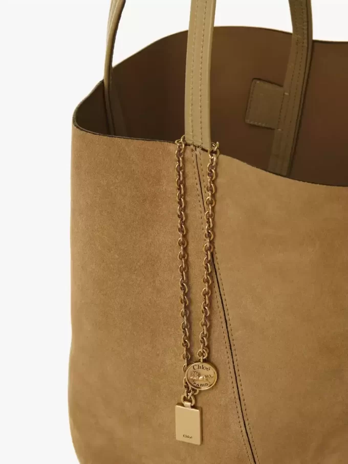 Borsa tote Chloé Spin in pelle scamosciata Borsa tote Chloé Spin in pelle scamosciata