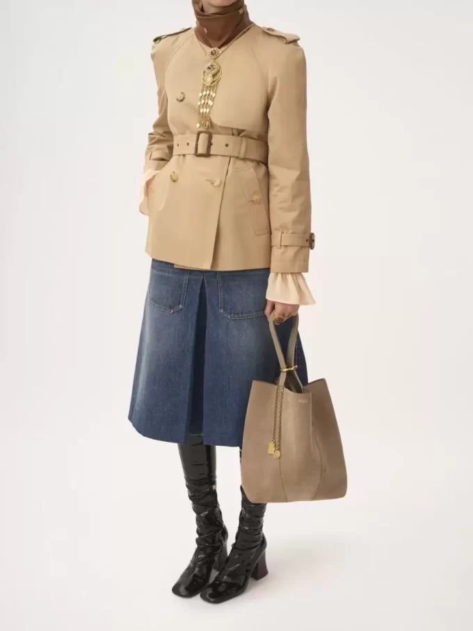 Borsa tote Chloé Spin in pelle scamosciata Borsa tote Chloé Spin in pelle scamosciata