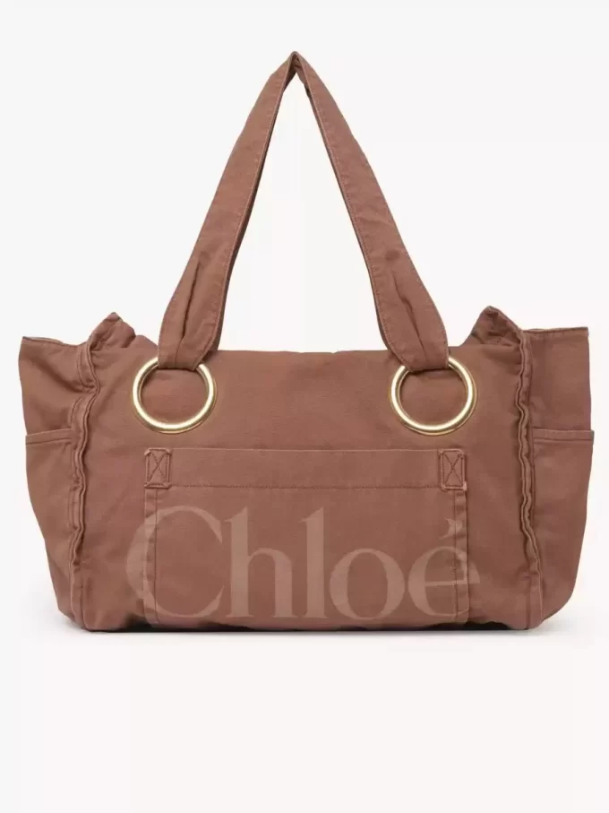 Borsa tote grande Chloé Plage in cotone Borsa tote grande Chloé Plage in cotone
