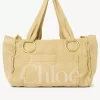 Borsa tote grande Chloé Plage in cotone Borsa tote grande Chloé Plage in cotone