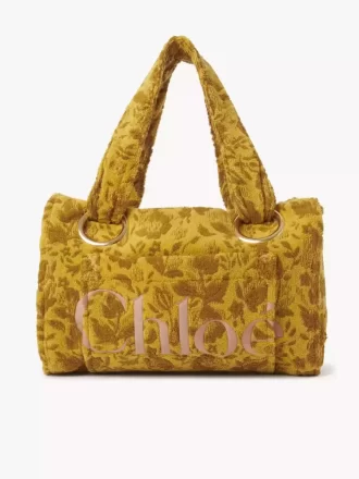 Borsa tote grande Chloé Plage in spugna jacquard