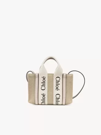Borsa tote Mini Woody in lino Borsa tote Mini Woody in lino