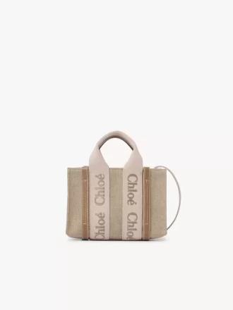 Borsa tote Mini Woody in lino Borsa tote Mini Woody in lino