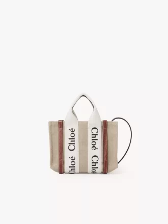 Borsa tote Mini Woody in lino Borsa tote Mini Woody in lino