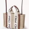 Borsa tote Mini Woody in lino Borsa tote Mini Woody in lino