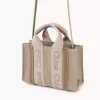 Borsa tote Mini Woody in lino Borsa tote Mini Woody in lino