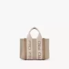 Borsa tote Mini Woody in lino Borsa tote Mini Woody in lino