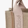 Borsa tote Mini Woody in lino Borsa tote Mini Woody in lino