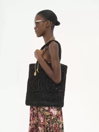 Borsa tote Summer Banana in rafia