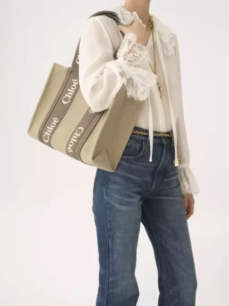 Borsa tote Woody in lino