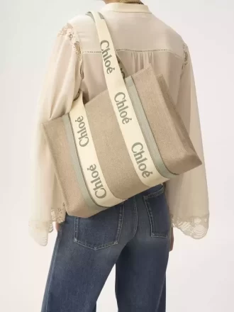 Borsa tote Woody in lino