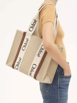 Borsa tote Woody in lino
