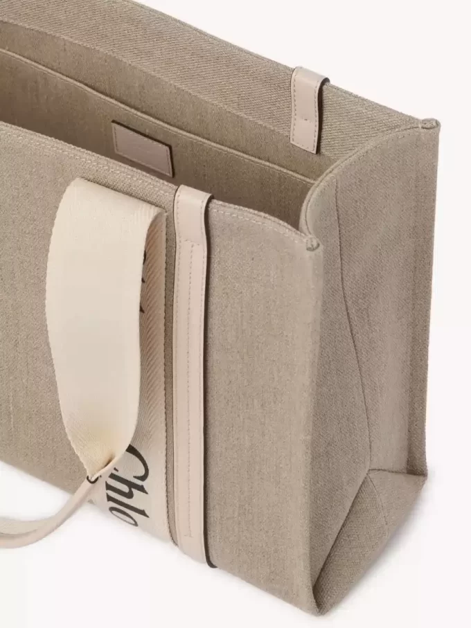 Borsa tote Woody in lino Borsa tote Woody in lino