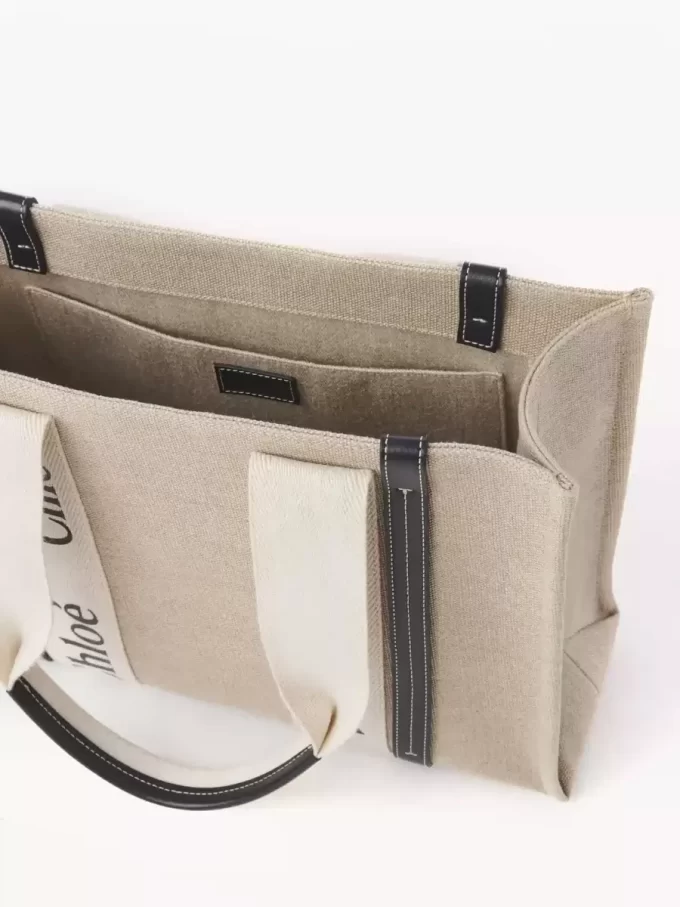 Borsa tote Woody in lino Borsa tote Woody in lino