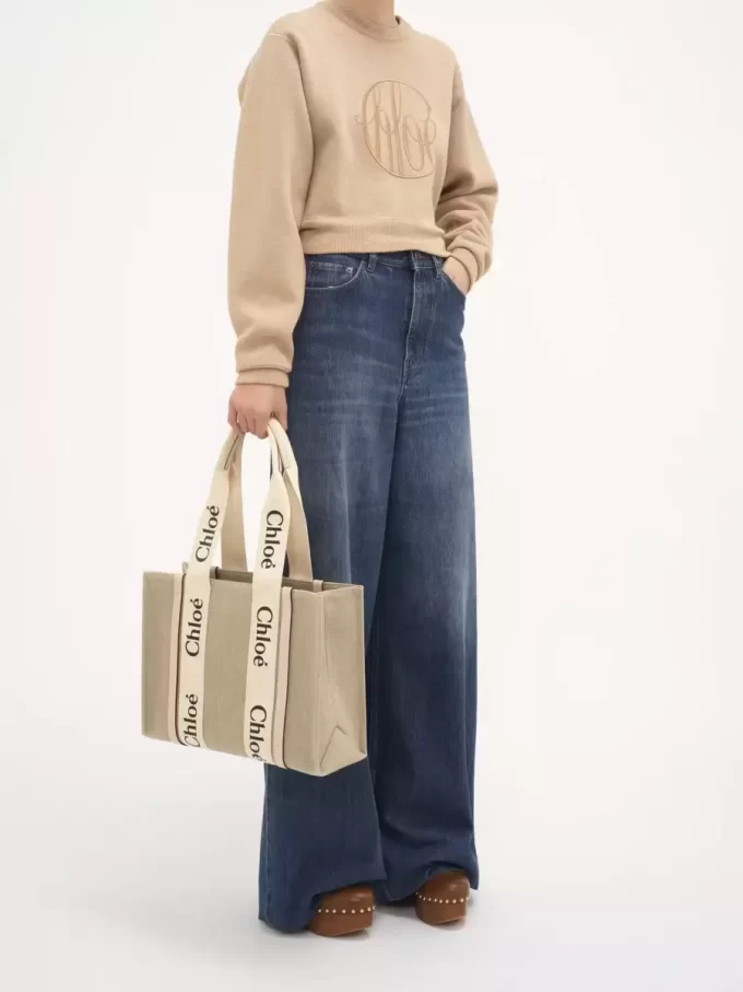 Borsa tote Woody in lino Borsa tote Woody in lino