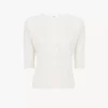 Camicia Henley a maniche corte in maglia di lino e seta Camicia Henley a maniche corte in maglia di lino e seta
