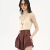 Canotta con spalline sottili in maglia di lana superfine Canotta con spalline sottili in maglia di lana superfine