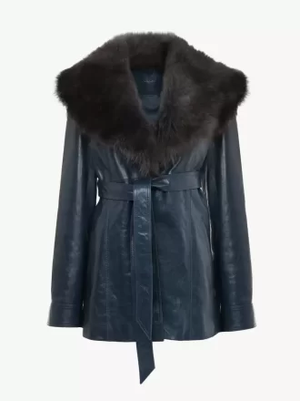 Cappotto corto in pelle Cappotto corto in pelle