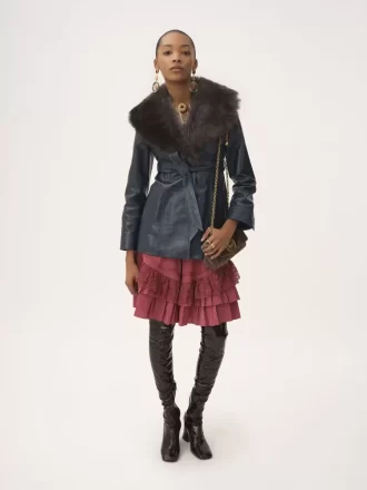 Cappotto corto in pelle Cappotto corto in pelle