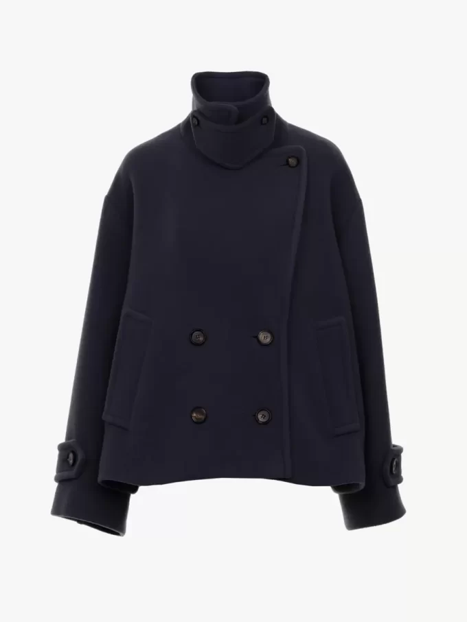 Cappotto corto oversize in lana Cappotto corto oversize in lana